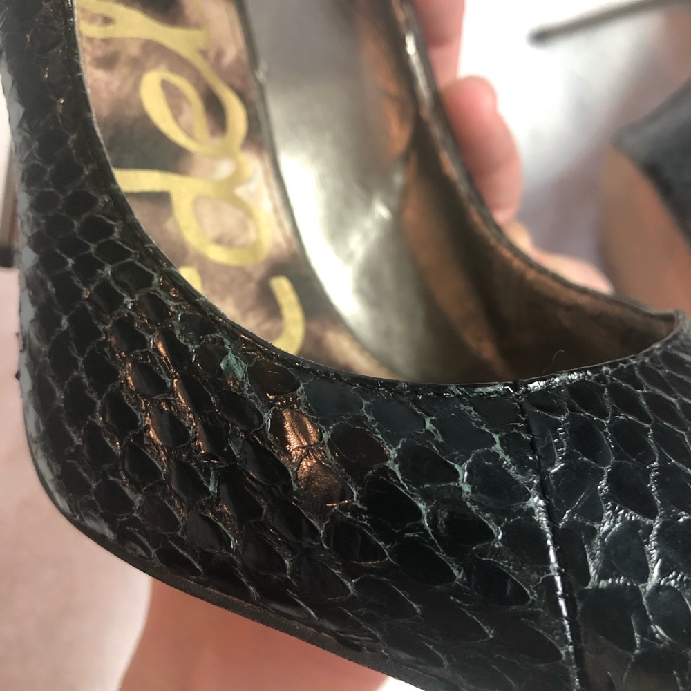 Sam Edelman Black Python Metal Heel Danielle - image 5